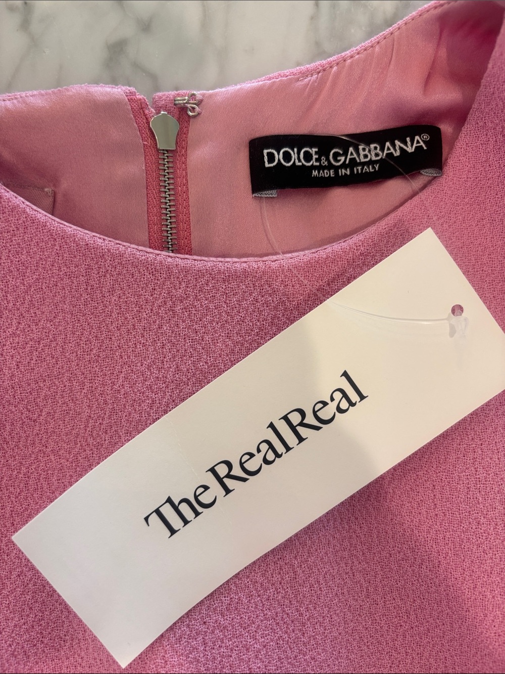 Dolce & Gabbana Pink Sleeveless Shift Dress - Picture 3 of 3